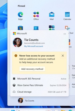 微软发布 Win11 Canary 26236 预览版：开始菜单引入新账号管理器、修复任务栏显示问题
