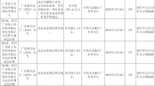广东陆丰农村商业银行被罚153.41万元：因违反金融统计业务、支付结算业务、货币金银业务等六项业务管理规定