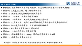 东吴策略：A股2025年十大预测