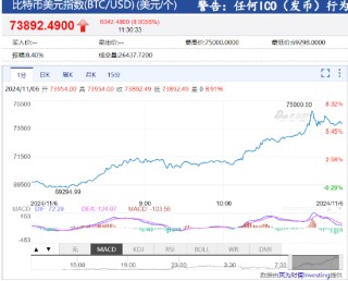 特朗普在大选初步开票结果中领先 比特币创历史新高