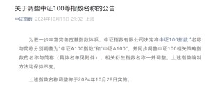 中证指数最新发布！这些基金将陆续更名