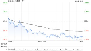 小米集团-W11月12日注销170万股已回购股份