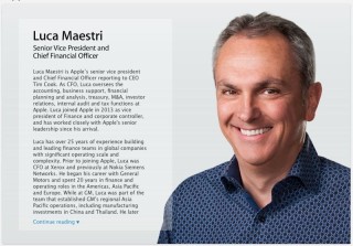 苹果的低调英雄：首席财务官 Luca Maestri 将卸任，库克感谢其 10 年贡献