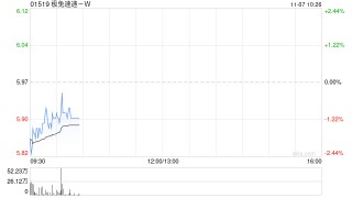 极兔速递-W11月6日斥资375.8万港元回购63万股