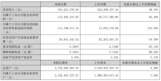 辉煌科技上半年净利润同比增长85.4％