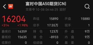 中概股逆势上涨，A50直线拉升！高盛十大理由看涨中国股市！今日A股“开门红”几乎无悬念