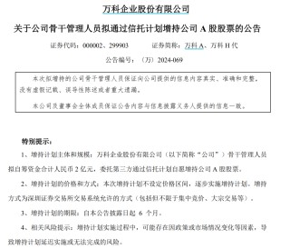 万科出手！自筹2亿元增持，回应一切