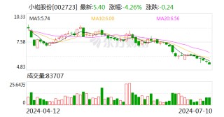 小崧股份：2024年上半年净利同比预降85.1%-90.07%