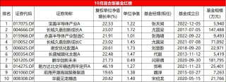 10月混基红黑榜：平均收益-0.61%，易方达北交所两年定开大回血