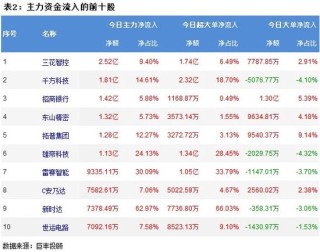 市场震荡回落 309亿主力资金外流！