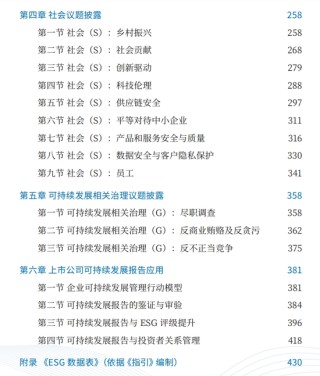 《上市公司可持续发展报告工作指南》目录