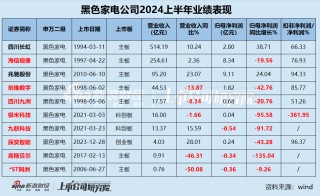 黑电中报|半数公司营收净利下滑 极米科技毛利率最高但净利率仅0.24%、四川长虹研发费用率2.08%行业垫底