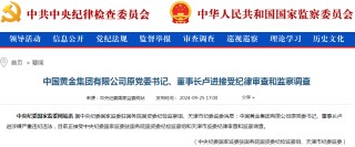原董事长卢进被查！中国黄金集团澄清：“华侨系”违法犯罪行为与公司无关