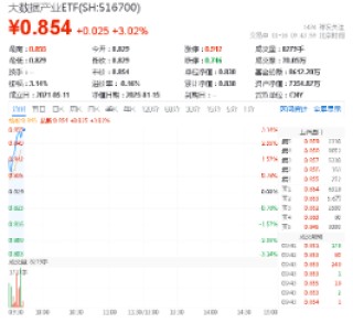 小红书迎“泼天流量”，天下秀冲击三连板！政策“组合拳”重磅出击，大数据产业ETF（516700）盘中猛拉3%！