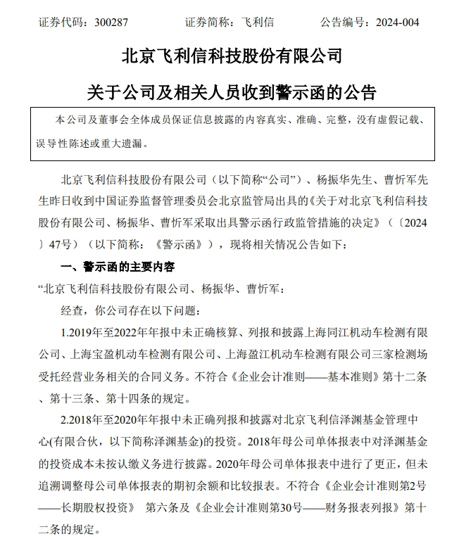 一度跌近19%！飞利信连续6年收年报问询函-第3张图片