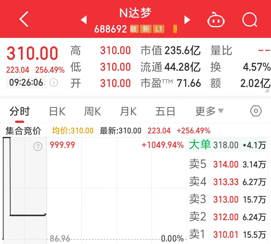 中一签最高可赚超11万元，达梦数据首日开盘上涨256.49%！今年40只新股上市，仅1只首日破发-第1张图片