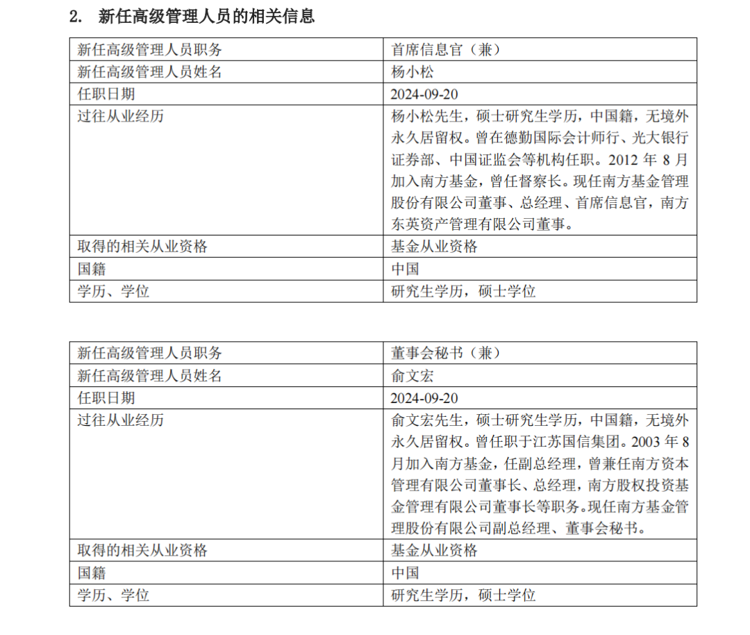 刚刚，南方基金官宣：“高管换届”！-第1张图片