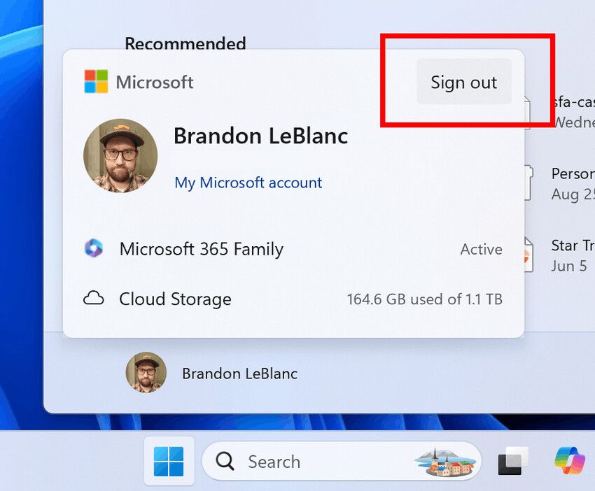 微软发布 Win11 九月可选更新：账户管理器新增注销选项等-第1张图片