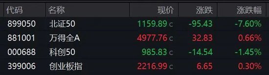 A股这个板块全线大涨！北证50跌逾7%-第2张图片