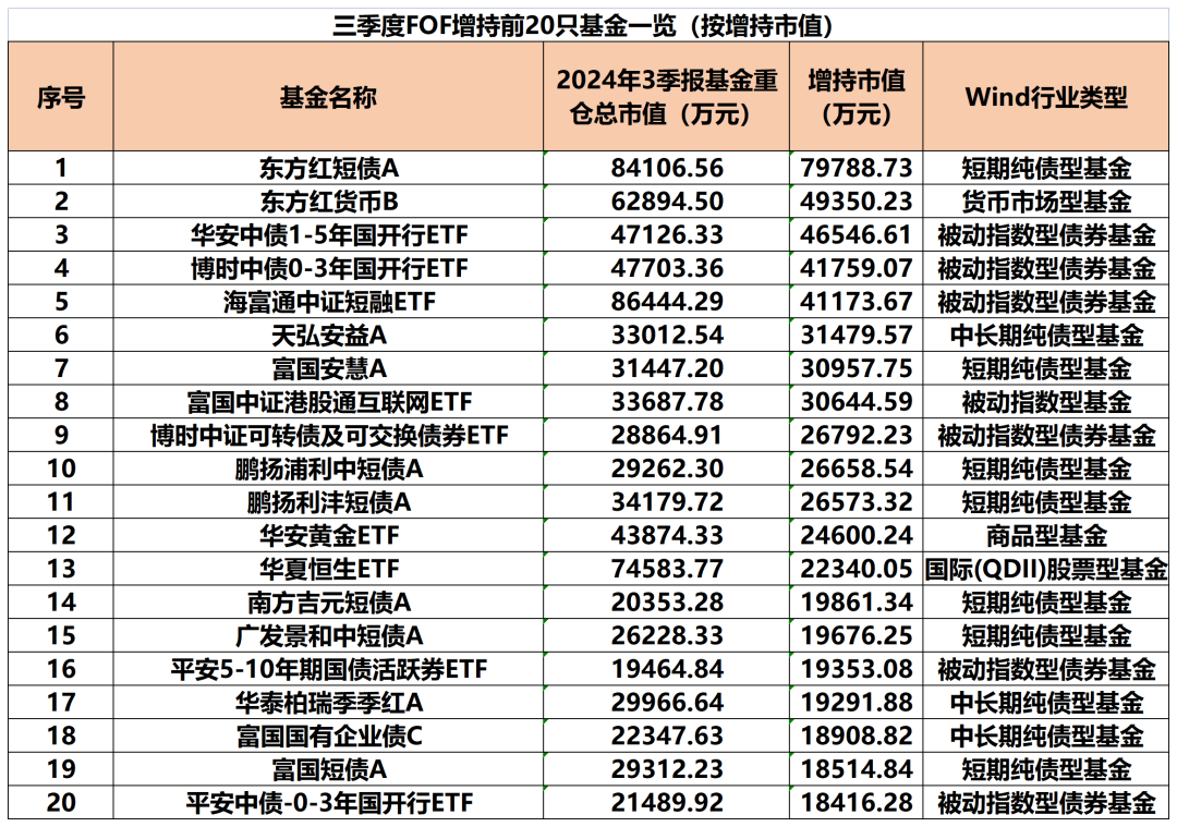公募FOF最新重仓基金曝光-第3张图片