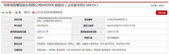 华泰保险660万股股权二度挂牌：出让底价打九折 东北轻合金拟出清离场-第2张图片