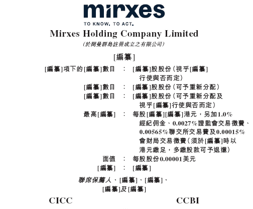 觅瑞Mirxes递交IPO招股书拟香港上市 中金、建银联席保荐 孙彤宇持股逾22%-第1张图片