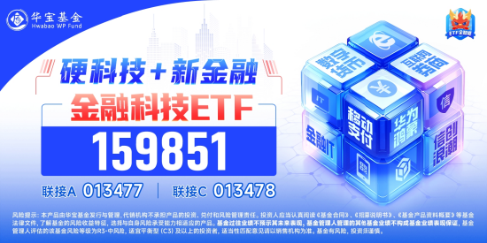 外部扰动加剧，同花顺跌超14%，金融科技ETF（159851）收跌超5%，资金逆行抢筹-第2张图片