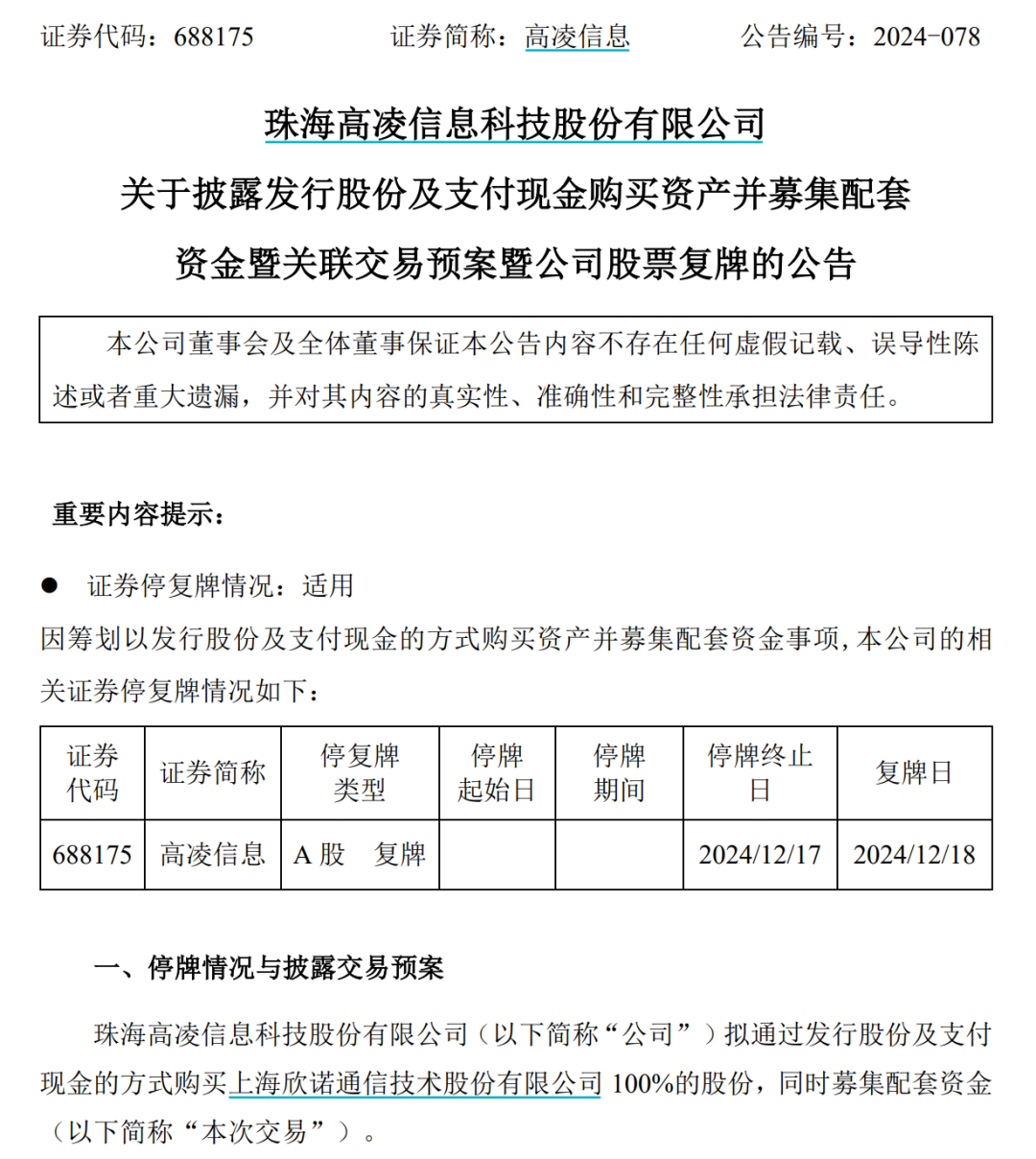 刚刚宣布！重大资产重组，明日复牌！-第1张图片