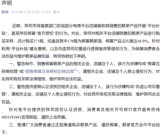 假酒占比高达47%！茅台子公司“警告”电商平台假货商，停止相关侵权行为-第2张图片