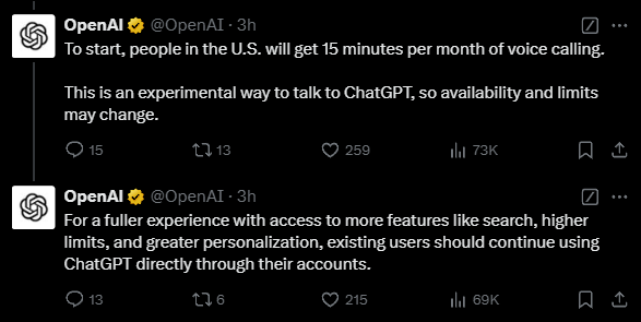 OpenAI又一王炸！ChatGPT可以打电话了：老年机、座机也能用-第1张图片