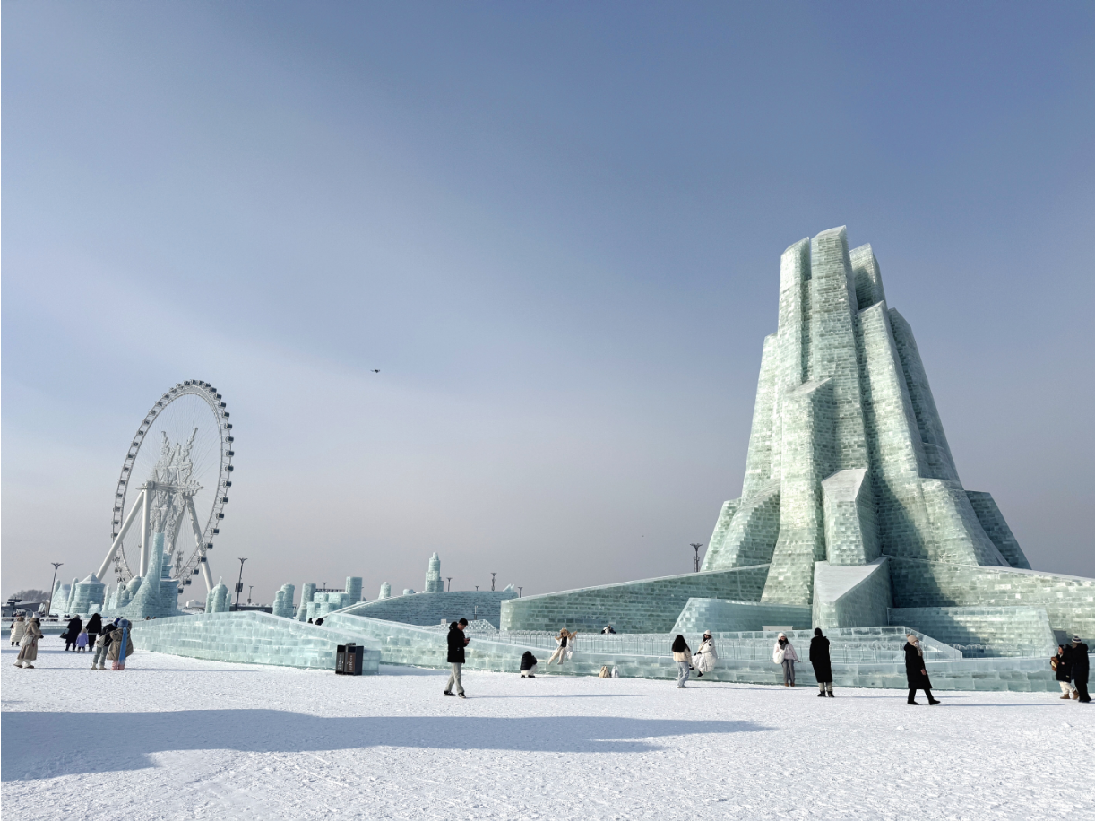 “顶流”哈尔滨冰雪大世界开园，游客寒冬清晨排队，“臻享票”被黄牛炒到万元-第2张图片