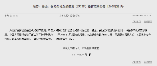 央行启动第二次互换便利操作 本次操作金额为550亿元-第1张图片