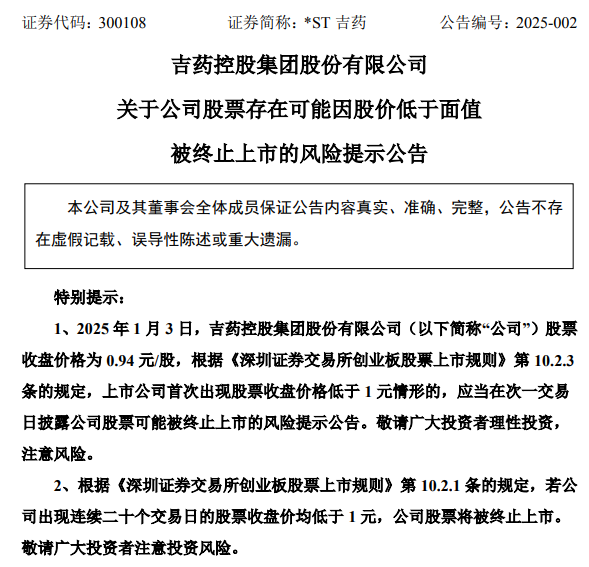 *ST嘉寓提示存在“面值退”风险，收盘价首次低于1元/股-第4张图片