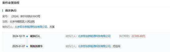 涉及劳动争议，未支付2.2万元！哪吒汽车创始人方运舟被限制高消费-第2张图片
