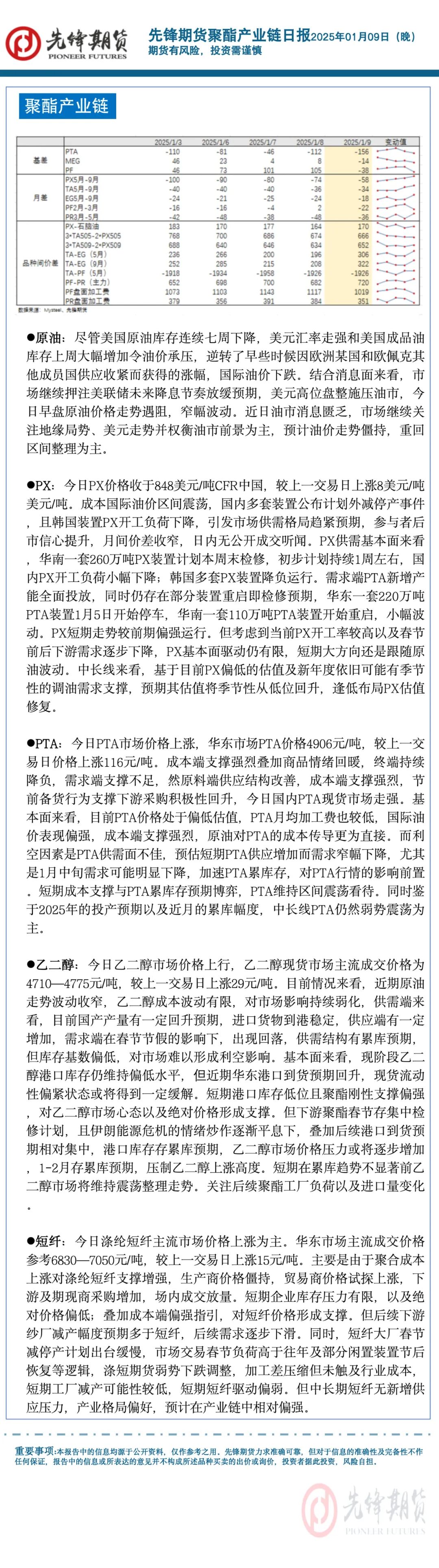 商品市场情绪稍有回暖，聚酯链补涨反弹：PX以及PTA期货领涨商品-第4张图片