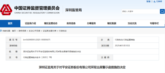 经纪业务暴露多项问题 平安证券收警示函！-第1张图片