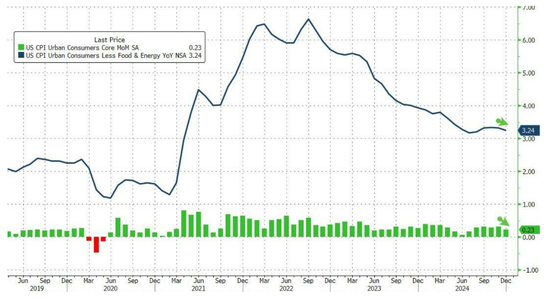 美国12月CPI同比上涨2.9%符合预期，核心CPI同比和环比均低于预期-第4张图片