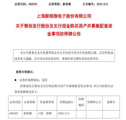 新相微停牌筹划重大资产重组，拟取得爱协生控股权-第1张图片